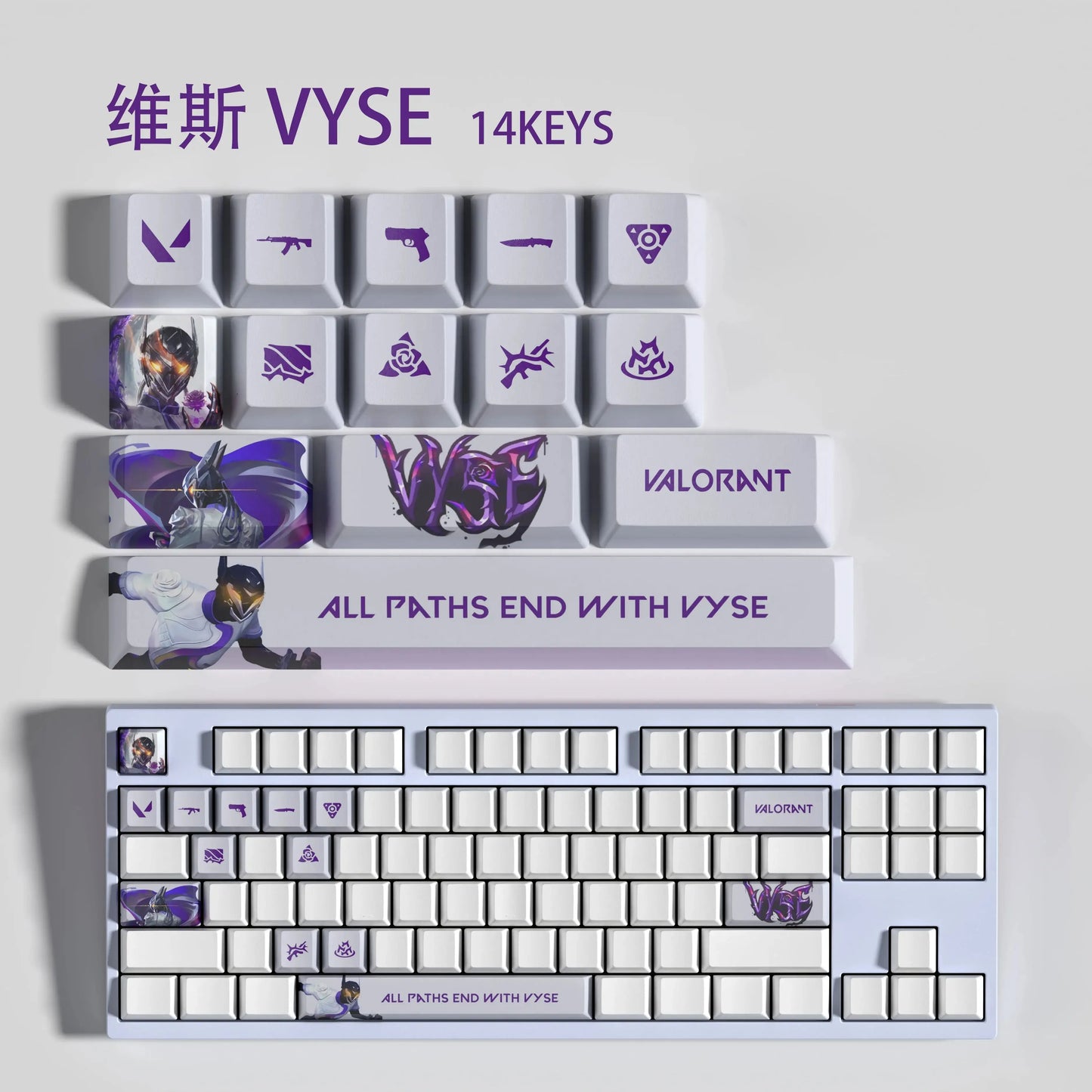 Valorant Vyse 14 KeyCaps