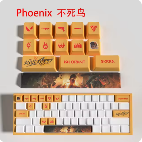 Valorant Phoneix 14 KeyCaps